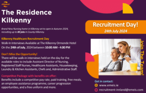 emeis Ireland hiring up to 80 jobs in brand new Nursing Home, The Residence Kilkenny 2 The Residence Kilkenny Recruitment Ad